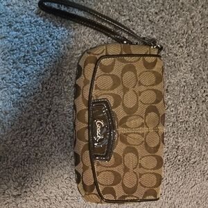 Coach Brown Wristlet